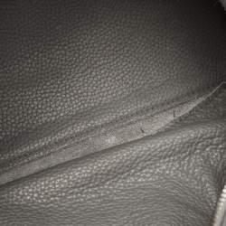 Pre Owned Balenciaga Grey Leather Black Out City Bag