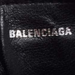 Pre Owned Balenciaga Pink Croc Embossed Leather Logo Zip Card Holder