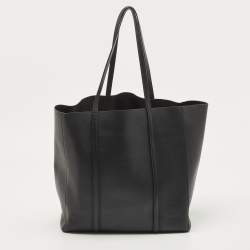 Pre Owned Balenciaga Black Leather Everyday Shopper Tote