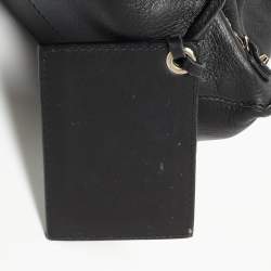 Pre Owned Balenciaga Black Leather Mini Papier A4 Tote