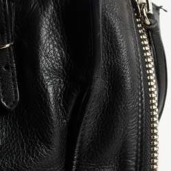 Pre Owned Balenciaga Black Leather Mini Papier A4 Tote