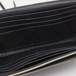 Pre Owned Balenciaga Black Leather City Flap Continental Wallet