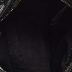 مملوكة مسبقًا Balenciaga Black Croc Embossed Leather Mini GH Classic City Bag