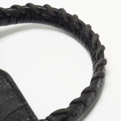 مملوكة مسبقًا Balenciaga Black Croc Embossed Leather Mini GH Classic City Bag