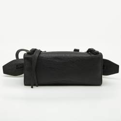 Pre Owned Balenciaga Black Leather Mini Neo Classic Tote