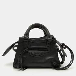 Balenciaga Neo Classic City Mini Pebbled Leather Satchel Bag