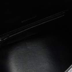 مملوكة مسبقًا Balenciaga Black Croc Embossed Leather Small Hourglass Top Handle Bag