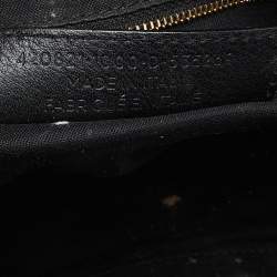 Pre Owned Balenciaga Black Leather Metal Plate Classic City Bag