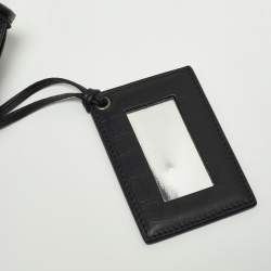 Pre Owned حقيبة بالنسياغا ميتاليك إيدج سيتي جلد نقشة التمساح أسود صغيرة