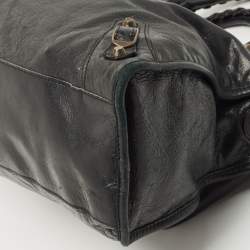 Pre Owned Balenciaga Black Leather RH Classic City Bag