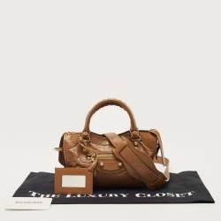 Pre Owned Balenciaga Brown Leather Mini Classic City Bag