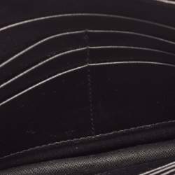 Pre Owned Balenciaga Black Croc Embossed Leather Classic Wallet On Chain