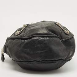 Balenciaga Black Leather GSH Sphere Hobo