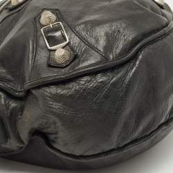 Balenciaga Black Leather GSH Sphere Hobo