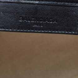 Balenciaga Black/Off White Canvas and Leather Large Cabas Tote