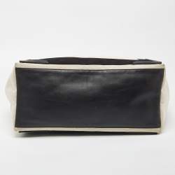 Balenciaga Black/Off White Canvas and Leather Large Cabas Tote