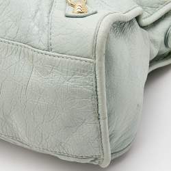 Pre Owned Balenciaga Light Green Leather RH City Bag