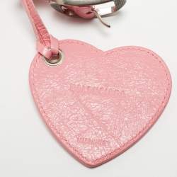 Pre Owned Balenciaga Light Pink Leather XS Le Cagole Shoulder Bag