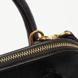 Balenciaga Black/White Leather XXS Ville Satchel 