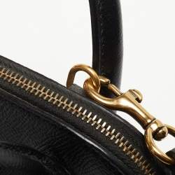 Balenciaga Black/White Leather XXS Ville Satchel 
