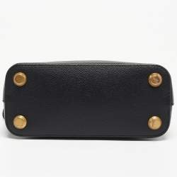 Balenciaga Black/White Leather XXS Ville Satchel 