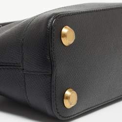 Balenciaga Black/White Leather XXS Ville Satchel 