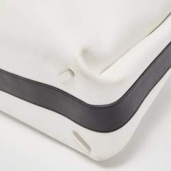 Balenciaga White/Black Leather Triple Boston Bag