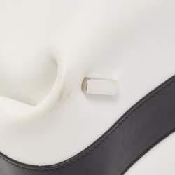 Balenciaga White/Black Leather Triple Boston Bag