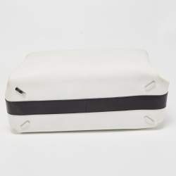 Balenciaga White/Black Leather Triple Boston Bag