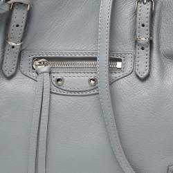 Pre Owned Balenciaga Maldives Leather Mini Papier A4 Tote