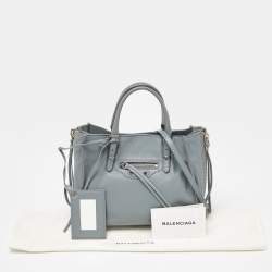 Pre Owned Balenciaga Maldives Leather Mini Papier A4 Tote