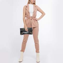 Pre Owned Balenciaga Dark Green Leather GGH Envelope Clutch