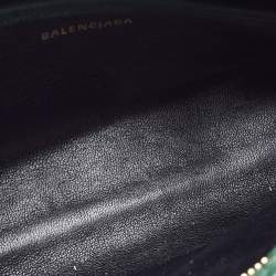 Pre Owned Balenciaga Green Python Nano Classic City Bag