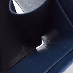 مملوكة مسبقًا Balenciaga Blue Leather Mini Trifold Wallet