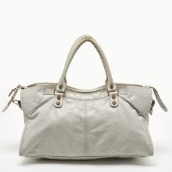 Pre Owned Balenciaga Grey Leather RGRH Part Time Tote