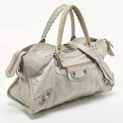 Pre Owned Balenciaga Grey Leather RGRH Part Time Tote