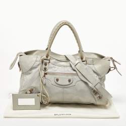 Pre Owned Balenciaga Grey Leather RGRH Part Time Tote