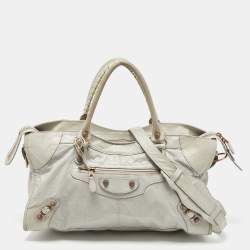 Pre Owned Balenciaga Grey Leather RGRH Part Time Tote