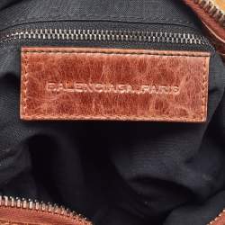 Balenciaga Brown/Tan Leather and Suede SGH Hobo