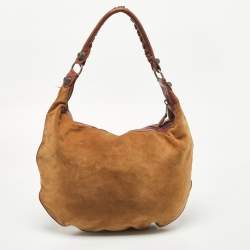 Balenciaga Brown/Tan Leather and Suede SGH Hobo