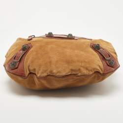 Balenciaga Brown/Tan Leather and Suede SGH Hobo