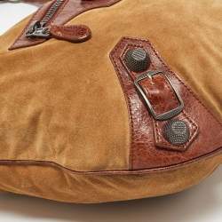 Balenciaga Brown/Tan Leather and Suede SGH Hobo