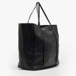 Pre Owned Balenciaga Black Leather Everyday Shopper Tote