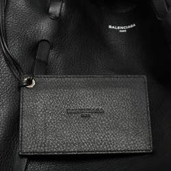 Pre Owned Balenciaga Black Leather Everyday Shopper Tote