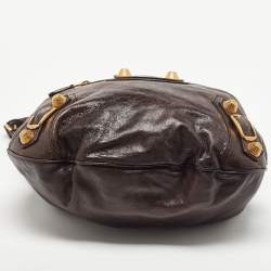 Balenciaga Dark Brown Leather GGH Hobo