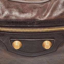 Balenciaga Dark Brown Leather GGH Hobo