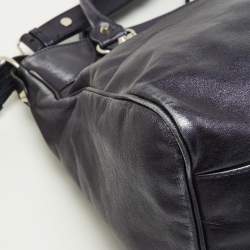 Pre Owned Balenciaga Metallic Blue Leather RH Town Tote