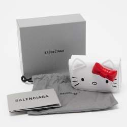 Balenciaga x Hello Kitty White Leather Mini Wallet