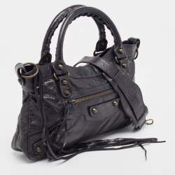 Pre Owned Balenciaga Black Leather RH Classic First Tote