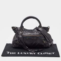 Pre Owned Balenciaga Black Leather RH Classic First Tote